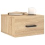 Sonoma oak wall bedside table 35x35x20 cm by vidaXL, Lockers and storage cabinets - Ref: Foro24-829826, Price: 27,65 €, Disco...