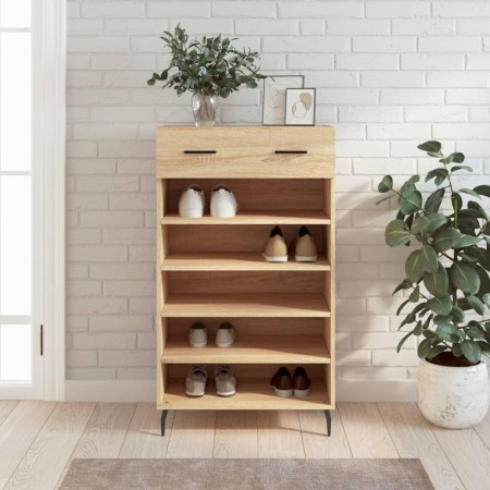 Sonoma oak engineered wood shoe rack 60x35x105 cm by vidaXL, Closets and storage - Ref: Foro24-829631, Price: 58,33 €, Discou...