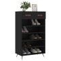 Black engineered wood shoe rack 60x35x105 cm by vidaXL, Closets and storage - Ref: Foro24-829581, Price: 73,51 €, Discount: %