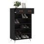 Black engineered wood shoe rack 60x35x105 cm by vidaXL, Closets and storage - Ref: Foro24-829581, Price: 73,51 €, Discount: %