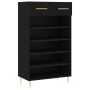 Black engineered wood shoe rack 60x35x105 cm by vidaXL, Closets and storage - Ref: Foro24-829597, Price: 72,71 €, Discount: %