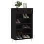 Zapatero madera de ingeniería negro 60x35x105 cm de vidaXL, Armarios y almacenamiento - Ref: Foro24-829597, Precio: 72,71 €, ...