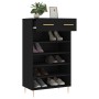 Black engineered wood shoe rack 60x35x105 cm by vidaXL, Closets and storage - Ref: Foro24-829597, Price: 72,71 €, Discount: %