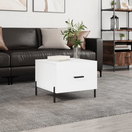 Engineered wood white gloss coffee table 50x50x40 cm by vidaXL, Coffee table - Ref: Foro24-829416, Price: 45,06 €, Discount: %