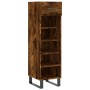 Smoked oak engineered wood shoe rack 30x35x105 cm by vidaXL, Closets and storage - Ref: Foro24-829705, Price: 45,64 €, Discou...