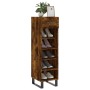 Smoked oak engineered wood shoe rack 30x35x105 cm by vidaXL, Closets and storage - Ref: Foro24-829705, Price: 45,64 €, Discou...