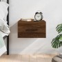 Wall-mounted bedside table in brown oak color, 35x35x20 cm by vidaXL, Lockers and storage cabinets - Ref: Foro24-829882, Pric...