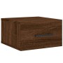 Wall-mounted bedside table in brown oak color, 35x35x20 cm by vidaXL, Lockers and storage cabinets - Ref: Foro24-829882, Pric...