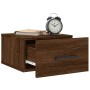 Wall-mounted bedside table in brown oak color, 35x35x20 cm by vidaXL, Lockers and storage cabinets - Ref: Foro24-829882, Pric...