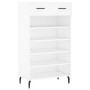 White engineered wood shoe rack 60x35x105 cm by vidaXL, Closets and storage - Ref: Foro24-829628, Price: 60,10 €, Discount: %