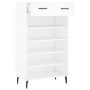 White engineered wood shoe rack 60x35x105 cm by vidaXL, Closets and storage - Ref: Foro24-829628, Price: 60,10 €, Discount: %