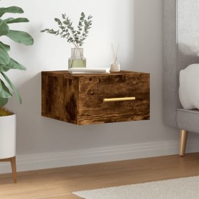 Smoked oak wall bedside table 35x35x20 cm by vidaXL, Lockers and storage cabinets - Ref: Foro24-829798, Price: 28,07 €, Disco...