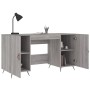 Sonoma gray engineered wood desk 140x50x75 cm by vidaXL, Desks - Ref: Foro24-829522, Price: 113,27 €, Discount: %