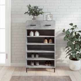 Concrete gray engineered wood shoe rack 60x35x105 cm by vidaXL, Closets and storage - Ref: Foro24-829616, Price: 92,99 €, Dis...