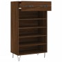 Brown oak engineered wood shoe rack 60x35x105 cm by vidaXL, Closets and storage - Ref: Foro24-829611, Price: 54,63 €, Discoun...