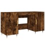 Escritorio madera de ingeniería roble ahumado 140x50x75 cm de vidaXL, Escritorios - Ref: Foro24-829529, Precio: 110,40 €, Des...