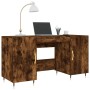 Escritorio madera de ingeniería roble ahumado 140x50x75 cm de vidaXL, Escritorios - Ref: Foro24-829529, Precio: 110,40 €, Des...