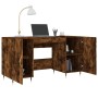 Escritorio madera de ingeniería roble ahumado 140x50x75 cm de vidaXL, Escritorios - Ref: Foro24-829529, Precio: 110,40 €, Des...