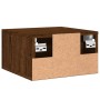 Brown oak wall bedside table 35x35x20 cm by vidaXL, Lockers and storage cabinets - Ref: Foro24-829834, Price: 21,99 €, Discou...