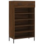 Zapatero madera de ingeniería roble marrón 60x35x105 cm de vidaXL, Armarios y almacenamiento - Ref: Foro24-829627, Precio: 59...