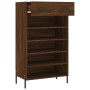 Brown oak engineered wood shoe rack 60x35x105 cm by vidaXL, Closets and storage - Ref: Foro24-829627, Price: 58,50 €, Discoun...