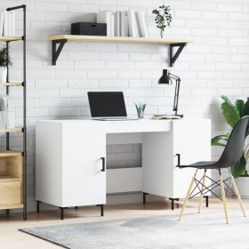 White engineered wood desk 140x50x75 cm by vidaXL, Desks - Ref: Foro24-829548, Price: 119,20 €, Discount: %