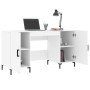 White engineered wood desk 140x50x75 cm by vidaXL, Desks - Ref: Foro24-829548, Price: 119,20 €, Discount: %