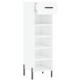 Glossy white plywood shoe cabinet 30x35x105 cm by vidaXL, Closets and storage - Ref: Foro24-829686, Price: 50,99 €, Discount: %