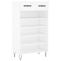 White engineered wood shoe rack 60x35x105 cm by vidaXL, Closets and storage - Ref: Foro24-829604, Price: 55,77 €, Discount: %