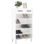 White engineered wood shoe rack 60x35x105 cm by vidaXL, Closets and storage - Ref: Foro24-829604, Price: 55,77 €, Discount: %