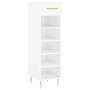 Shoe cabinet made of white glossy plywood, 30x35x105 cm by vidaXL, Closets and storage - Ref: Foro24-829662, Price: 70,34 €, ...