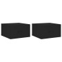 Mesitas de noche de pared 2 uds negro 35x35x20 cm de vidaXL, Taquillas y armarios de almacenamiento - Ref: Foro24-829855, Pre...