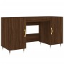 Brown oak engineered wood desk 140x50x75 cm by vidaXL, Desks - Ref: Foro24-829531, Price: 113,61 €, Discount: %