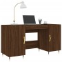 Brown oak engineered wood desk 140x50x75 cm by vidaXL, Desks - Ref: Foro24-829531, Price: 113,61 €, Discount: %