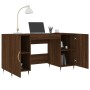 Brown oak engineered wood desk 140x50x75 cm by vidaXL, Desks - Ref: Foro24-829531, Price: 113,61 €, Discount: %