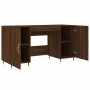 Brown oak engineered wood desk 140x50x75 cm by vidaXL, Desks - Ref: Foro24-829531, Price: 113,61 €, Discount: %