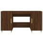 Brown oak engineered wood desk 140x50x75 cm by vidaXL, Desks - Ref: Foro24-829531, Price: 113,61 €, Discount: %