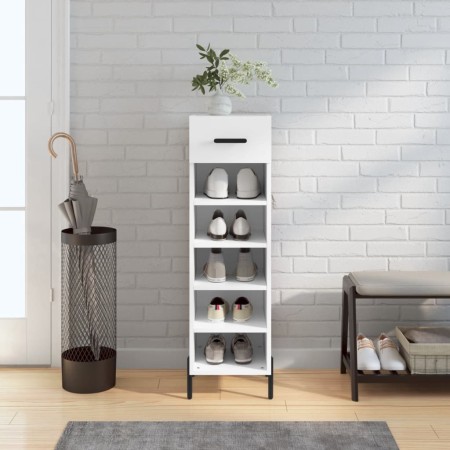 White engineered wood shoe rack 30x35x105 cm by vidaXL, Closets and storage - Ref: Foro24-829684, Price: 75,99 €, Discount: %