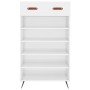 Glossy white plywood shoe cabinet 60x35x105 cm by vidaXL, Closets and storage - Ref: Foro24-829582, Price: 57,92 €, Discount: %