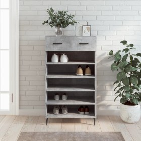 Concrete gray engineered wood shoe rack 60x35x105 cm by vidaXL, Closets and storage - Ref: Foro24-829632, Price: 55,42 €, Dis...