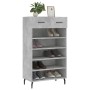 Concrete gray engineered wood shoe rack 60x35x105 cm by vidaXL, Closets and storage - Ref: Foro24-829632, Price: 55,42 €, Dis...