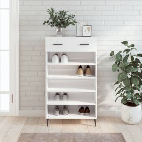 Glossy white plywood shoe cabinet 60x35x105 cm by vidaXL, Closets and storage - Ref: Foro24-829630, Price: 63,71 €, Discount: %