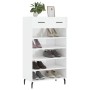 Glossy white plywood shoe cabinet 60x35x105 cm by vidaXL, Closets and storage - Ref: Foro24-829630, Price: 63,71 €, Discount: %