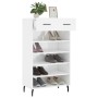 Glossy white plywood shoe cabinet 60x35x105 cm by vidaXL, Closets and storage - Ref: Foro24-829630, Price: 63,71 €, Discount: %