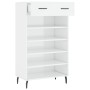 Glossy white plywood shoe cabinet 60x35x105 cm by vidaXL, Closets and storage - Ref: Foro24-829630, Price: 63,71 €, Discount: %