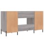 Schreibtisch aus Sonoma-grauem Holzwerkstoff, 140 x 50 x 75 cm von vidaXL, Schreibtische - Ref: Foro24-829562, Preis: 124,99 ...