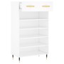 White engineered wood shoe rack 60x35x105 cm by vidaXL, Closets and storage - Ref: Foro24-829588, Price: 89,99 €, Discount: %