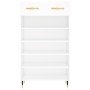 White engineered wood shoe rack 60x35x105 cm by vidaXL, Closets and storage - Ref: Foro24-829588, Price: 89,99 €, Discount: %