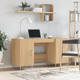 Sonoma oak engineered wood desk 140x50x75 cm by vidaXL, Desks - Ref: Foro24-829535, Price: 112,99 €, Discount: %