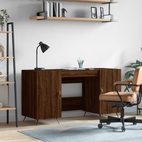 Brown oak engineered wood desk 140x50x75 cm by vidaXL, Desks - Ref: Foro24-829523, Price: 113,18 €, Discount: %